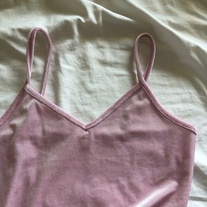 NWOT - Pink velvet tank top
